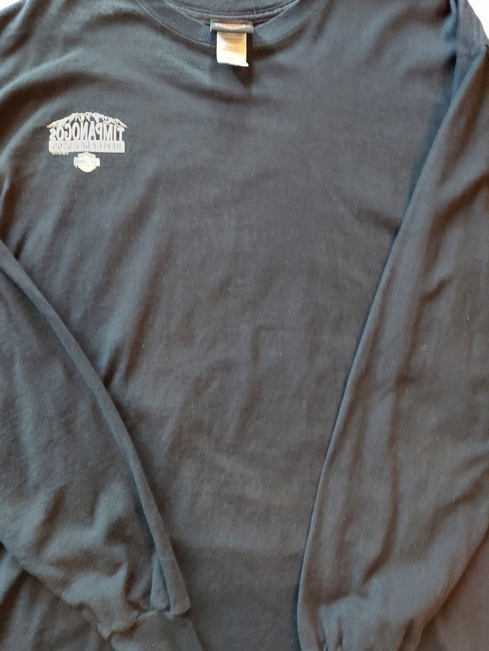 Harley-Davidson Black Long Sleeve Tee with White Logo